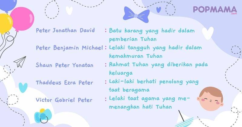 Nama bayi laki-laki dari Peter - Popmama.com/Aristika Medinasari
